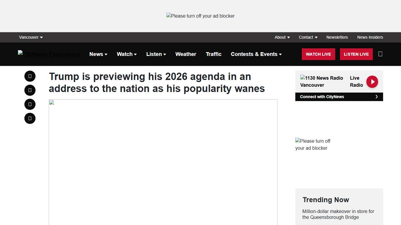 Trump is previewing his 2026 agenda in an address to the nation as his popularity wanes